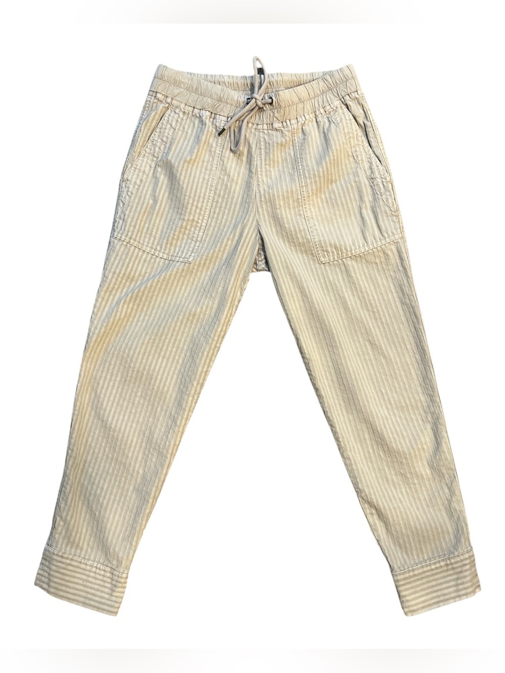 Standard James Perse Striped Jogger Pants Size 0 Beige Pull-On XS